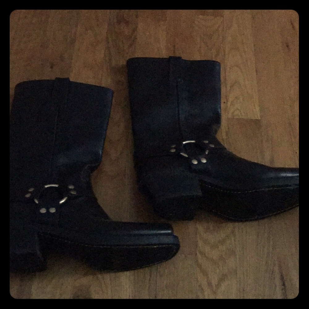 Frye short harness motorcycle boots